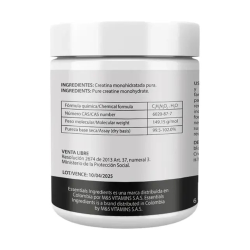 Creatina Monohidratada Essentials 300gr