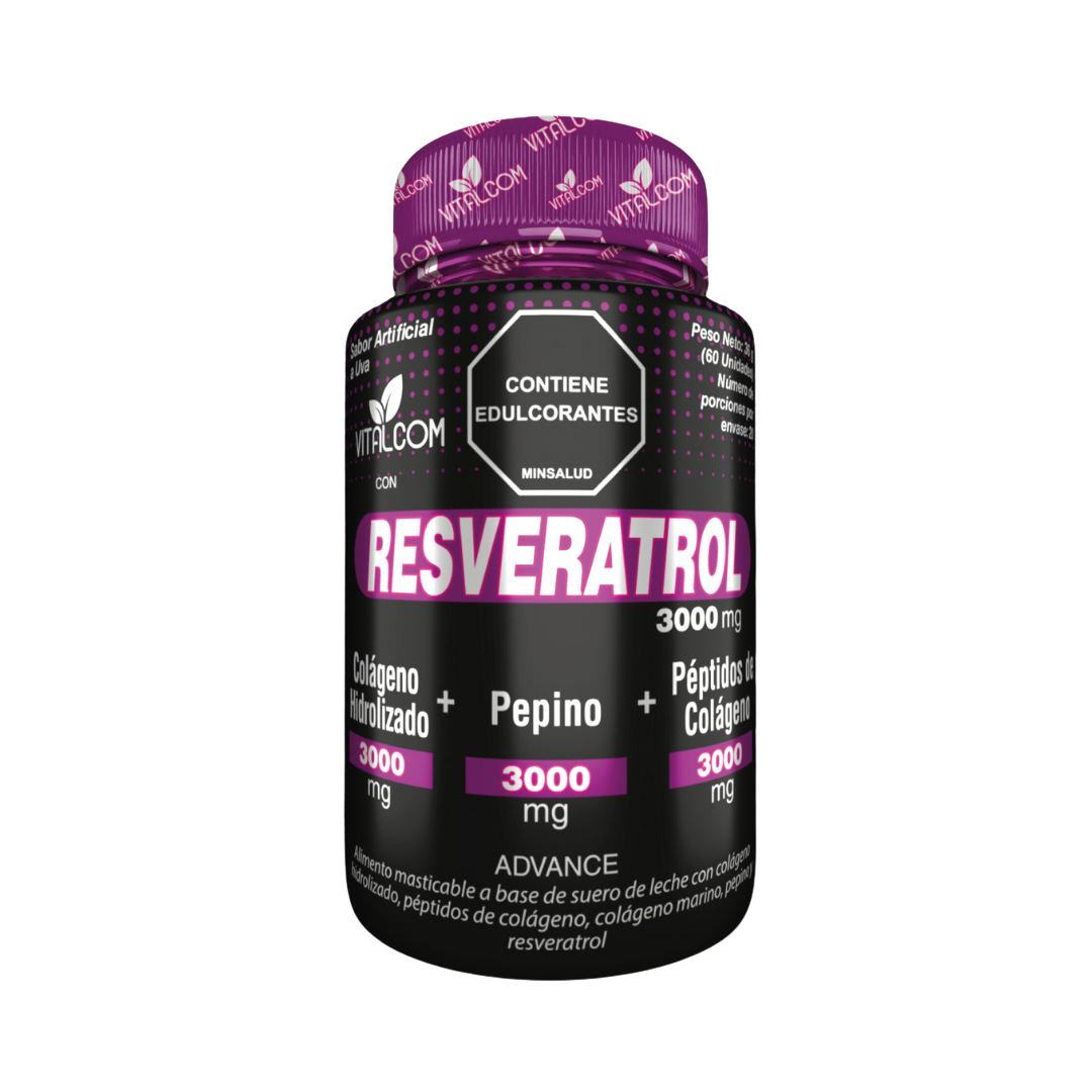 Resveratrol X60 Masticables VITALCOM
